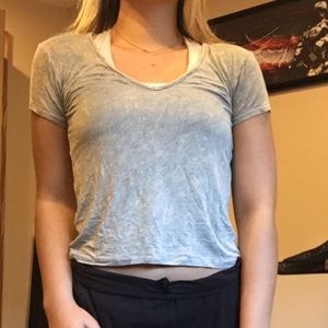 Semi-Cropped Me to We V-Neck T-Shirt